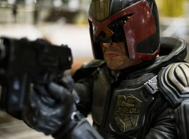 The wrong end of the law is also the wrong end of the gun barrel in Dredd. (www.blogs.coventrytelegraph.net)