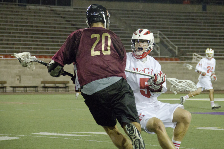 Alex Rohrback scored one goal and added three assists in the win. (Luke Orlando / McGill Tribune)