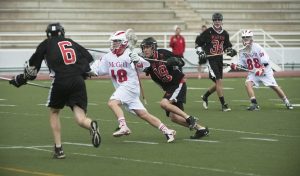 Ryan Besse dominated Carleton, tallying four goals in the vicotry. (Michael King / McGill Tribune)