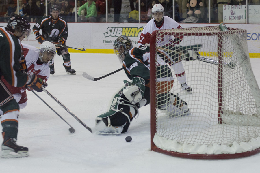 The Redmen scored twice on the power play in the first period. (Luke Orlando / McGill Tribune)